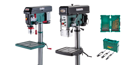 image of drill presses and accessories